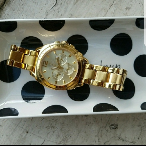 Coach Accessories - Coach gold chronograph watch